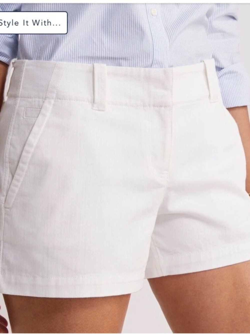 Vineyard Vines Women's White Chino Bermuda Shorts
